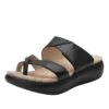 Beatrix Black Sandal -Alegria Shoes Shop BEA 601 S1