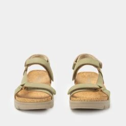 Henna Washed Khaki Sandal -Alegria Shoes Shop HEN 6435 S5
