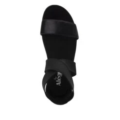 Lucia Black Sandal -Alegria Shoes Shop LUC 601 S4