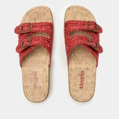 Oona Red Sandal -Alegria Shoes Shop OON 6459 S4 671f81d6 030c 494f ad3e 1f6ad0871688