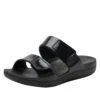 Orbyt Black Gloss Sandal -Alegria Shoes Shop ORB 7441 S1