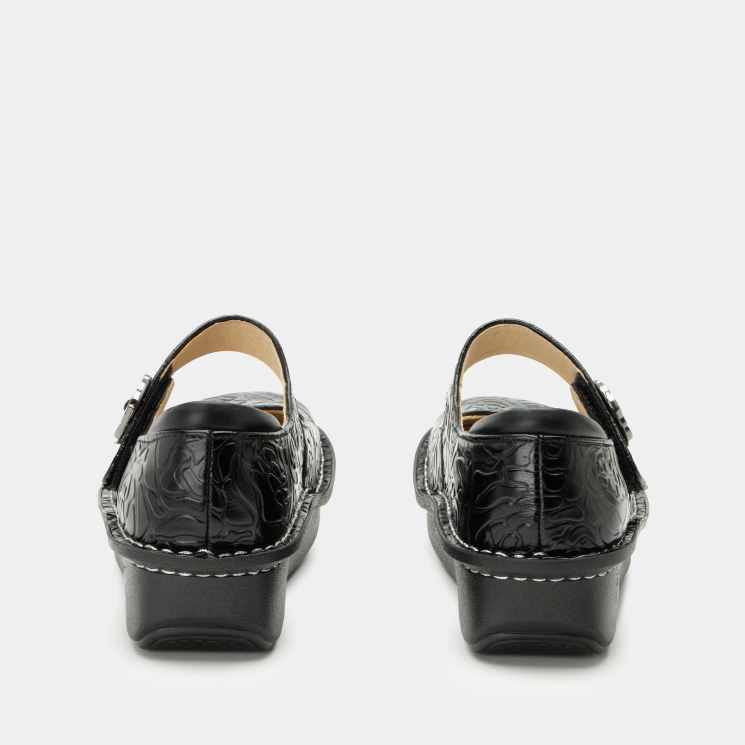 Shoes Paloma Black Embossed Rose Mary Jane 5 Shoes Paloma Black Embossed Rose Mary Jane - Image 4