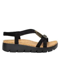 Roz Casual Black Sandal -Alegria Shoes Shop ROZ 7431 S2