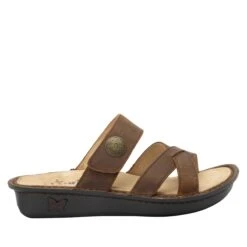 Victoriah Oiled Brown Sandal -Alegria Shoes Shop VIC 7412 S2