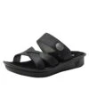 Victoriah Oiled Black Sandal -Alegria Shoes Shop VIC 7414 S1
