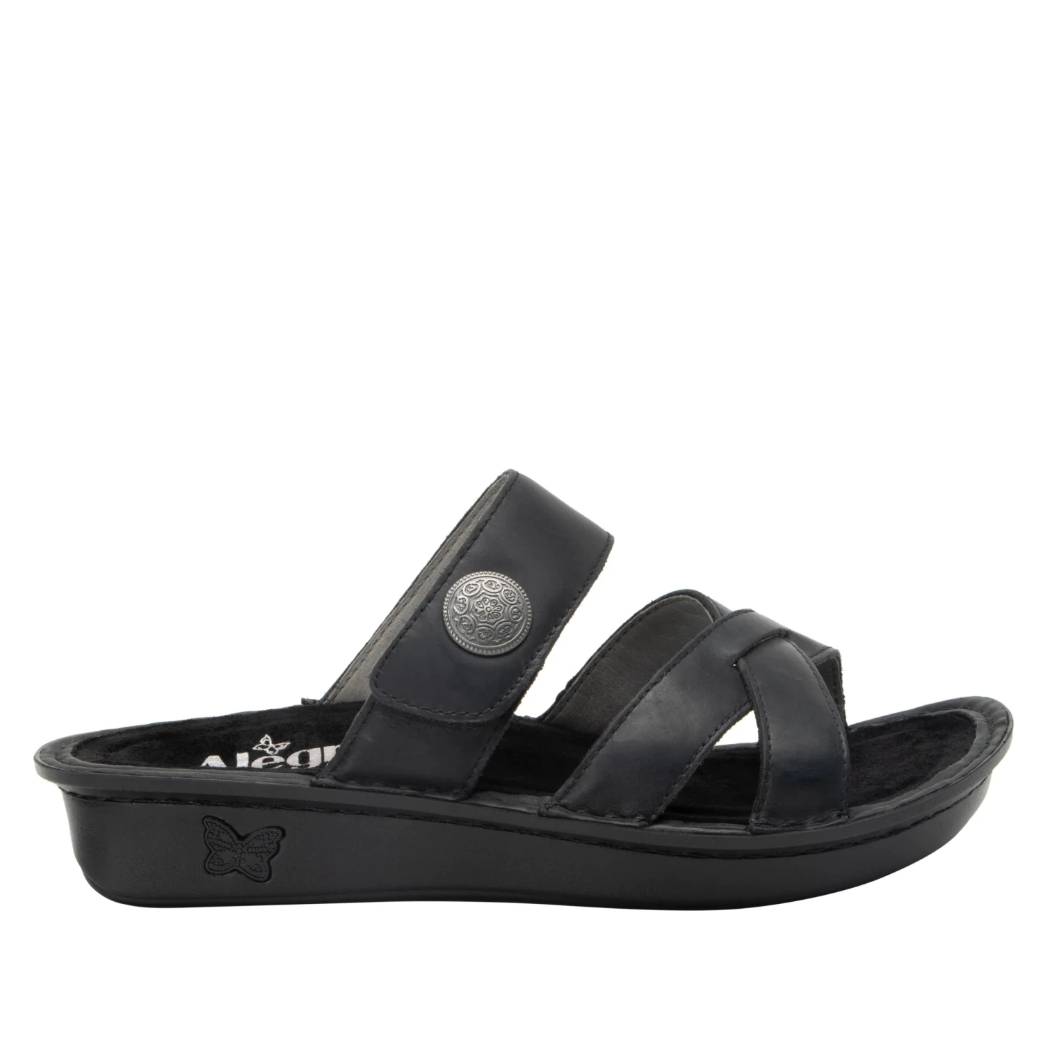 Victoriah Oiled Black Sandal 5 Victoriah Oiled Black Sandal - Image 3