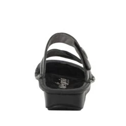 Victoriah Oiled Black Sandal 11 Victoriah Oiled Black Sandal -Alegria Shoes Shop VIC 7414 S3