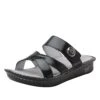 Victoriah Black Patent Sandal -Alegria Shoes Shop VIC 7755 S1
