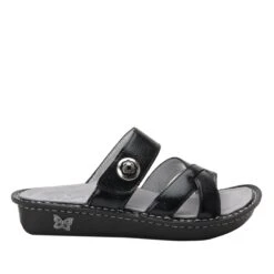 Victoriah Black Patent Sandal -Alegria Shoes Shop VIC 7755 S2