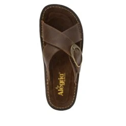 Vanya Oiled Brown Sandal 12 Vanya Oiled Brown Sandal -Alegria Shoes Shop VYA 7412 S4