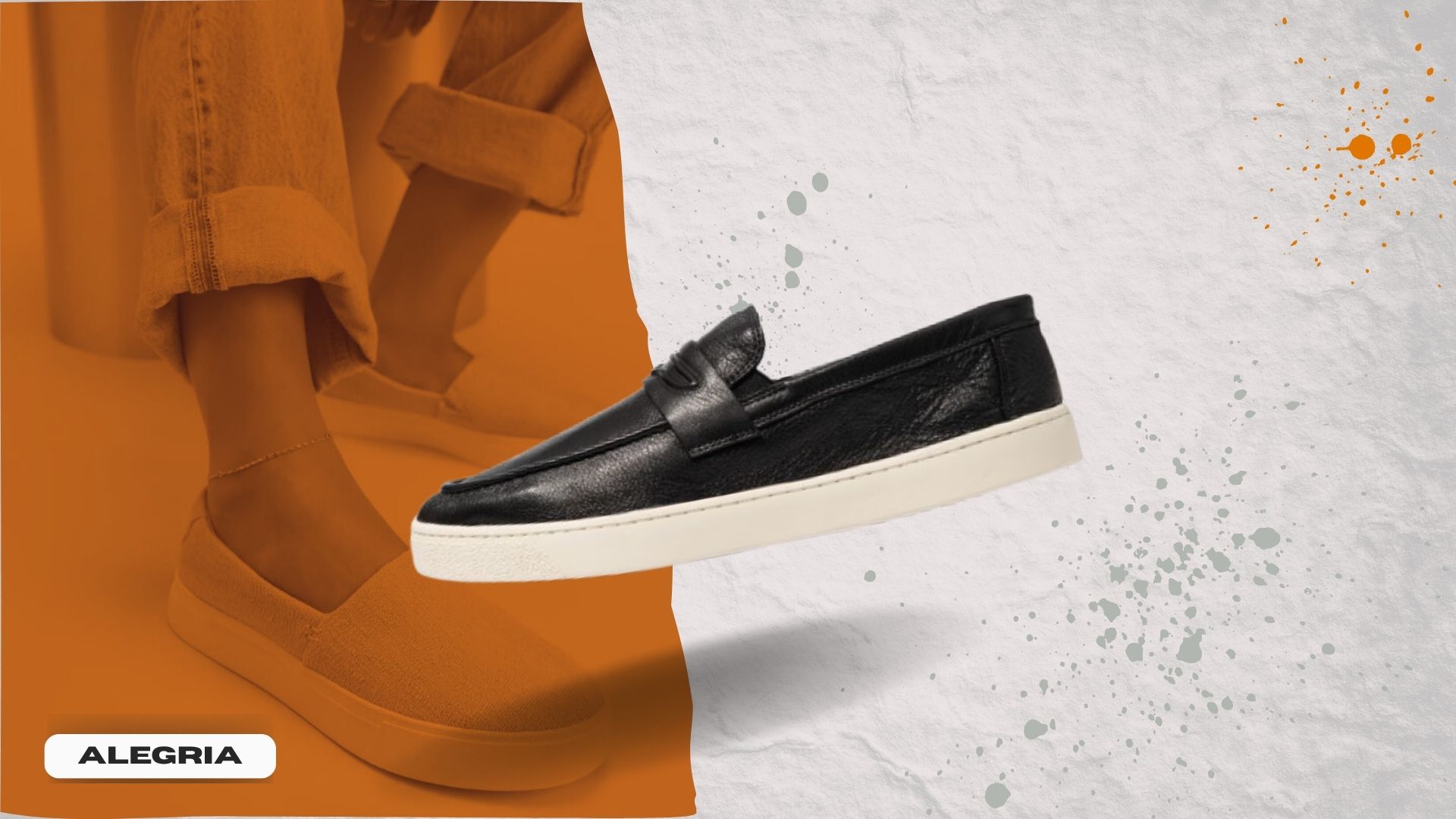 Alegria Shoes Shop 2 Alegria Shoes Shop -Alegria Shoes Shop Orange and White Modern Sports Presentation 1